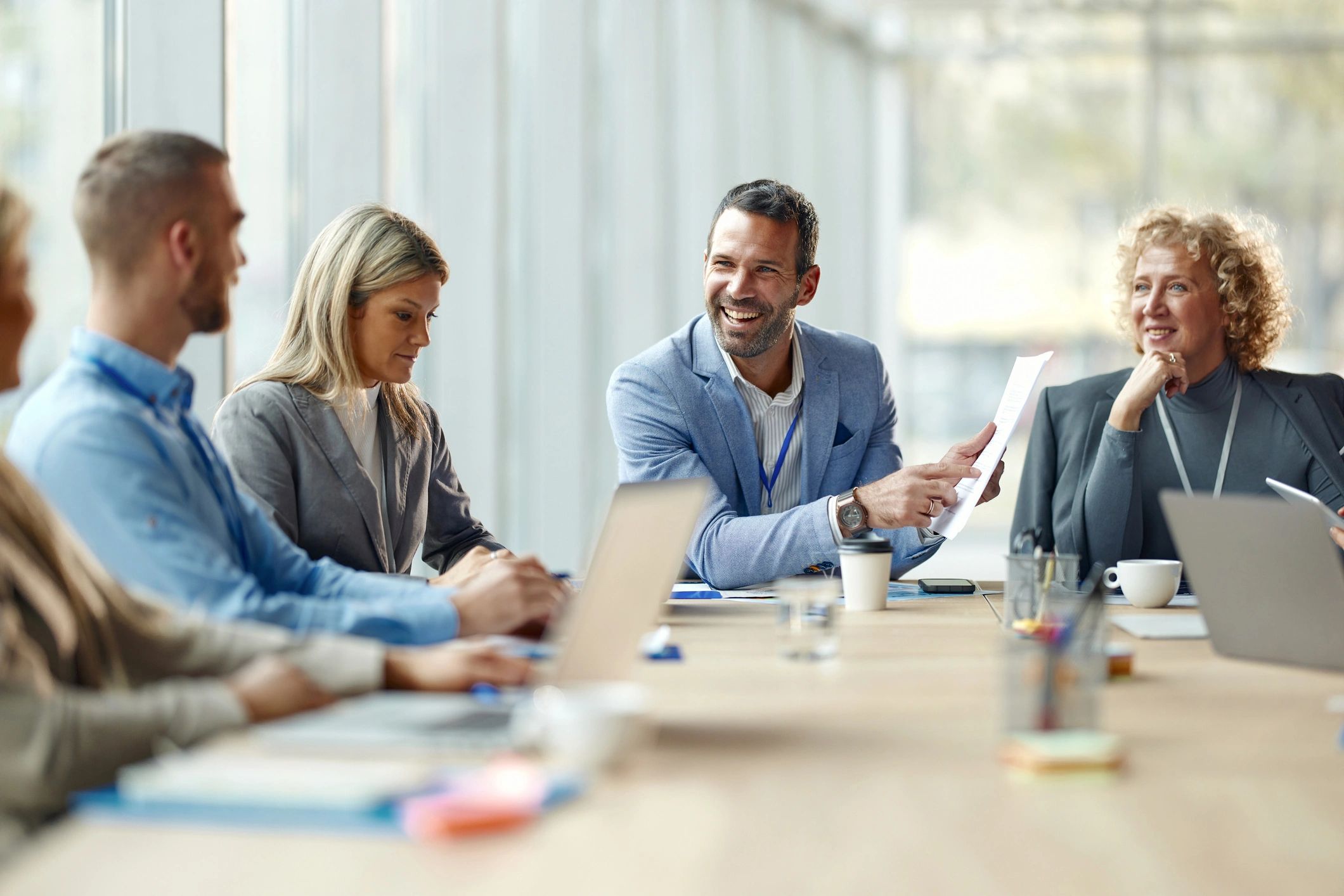 Business owner leading a strategy meeting